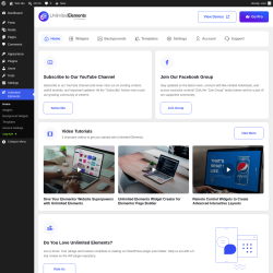 Page screenshot: Unlimited Elements