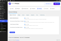 Page screenshot: Unlimited Elements &rarr; General Settings