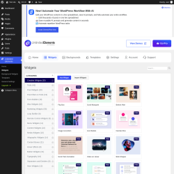 Page screenshot: Unlimited Elements &rarr; Widgets