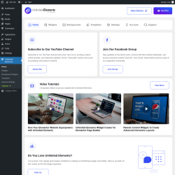 Page screenshot: Unlimited Elements