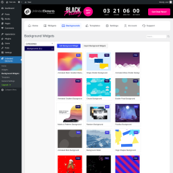 Page screenshot: Unlimited Elements → Background Widgets