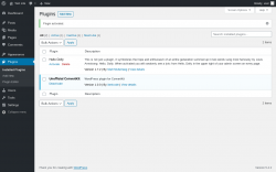 Page screenshot: Plugins &lsaquo; Test site &mdash; WordPress