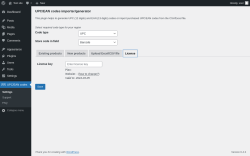 Page screenshot: UPC/EAN codes → License