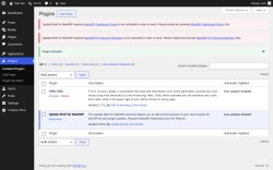Page screenshot: Plugins &lsaquo; Test site &mdash; WordPress