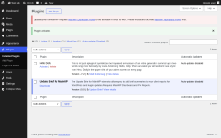 Page screenshot: Plugins &lsaquo; Test site &mdash; WordPress