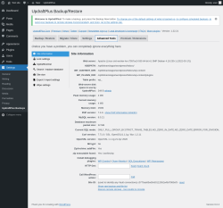 Page screenshot: Settings &rarr; UpdraftPlus Backups &rarr; Advanced Tools