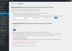 Page screenshot: UpiCRM → Web Services