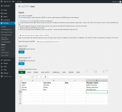 Page screenshot: UpiCRM → Import