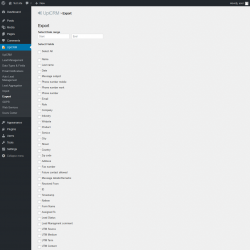 Page screenshot: UpiCRM → Export