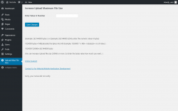 Page screenshot: Upload Max File Size