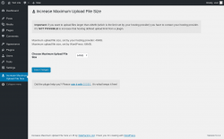 Page screenshot: Increase Maximum Upload File Size