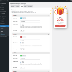 Page screenshot: UpStream → Tasks