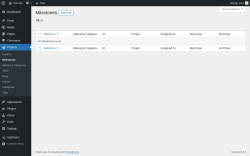 Page screenshot: Projects → Milestones