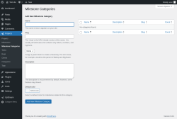 Page screenshot: Projects → Milestone Categories