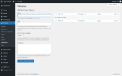 Page screenshot: Projects → Categories