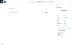 Page screenshot: Add Page ‹ Test site — WordPress