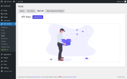Page screenshot: URL Shortify → Tools → 
				REST API            