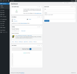 Page screenshot: Dashboard ‹ Test site — WordPress
