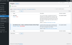 Page screenshot: Plugins ‹ Test site — WordPress