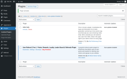 Page screenshot: Plugins ‹ Test site — WordPress