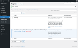 Page screenshot: Plugins ‹ Test site — WordPress