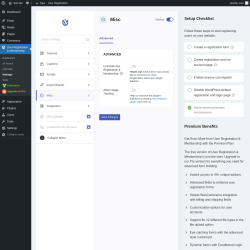 Page screenshot: User Registration & Membership &rarr; Settings &rarr; 
									
										
  
  

									
									
										
											Misc										
										
											
										
									
								