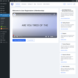 Page screenshot: User Registration & Membership