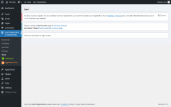 Page screenshot: User Registration & Membership &rarr; Tools