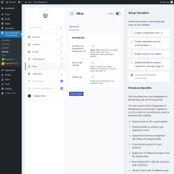 Page screenshot: User Registration & Membership &rarr; Settings &rarr; 
									
										
  
  

									
									
										
											Misc										
										
											
										
									
								