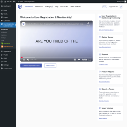 Page screenshot: User Registration & Membership