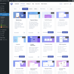 Page screenshot: User Registration & Membership → Extensions