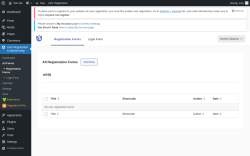 Page screenshot: User Registration & Membership → All Forms