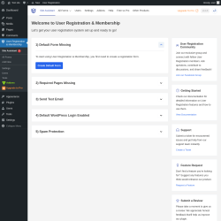 Page screenshot: User Registration & Membership → Site Assistant 5