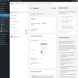Page screenshot: User Registration & Membership → Settings