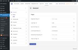 Page screenshot: User Registration & Membership &rarr; Settings