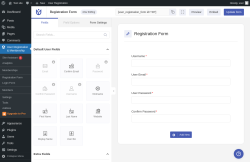 Page screenshot: User Registration & Membership &rarr; Fields