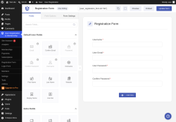 Page screenshot: User Registration & Membership &rarr; Fields