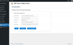 Page screenshot: Azure/Office365 User Sync