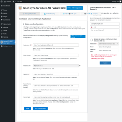 Page screenshot: Azure AD / B2C User Sync