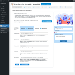 Page screenshot: Azure AD / B2C User Sync
