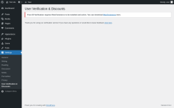 Page screenshot: Settings &rarr; User Verification & Discounts
