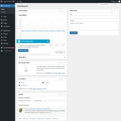 Page screenshot: Dashboard &lsaquo; Test site &mdash; WordPress
