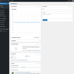 Page screenshot: Dashboard &lsaquo; Test site &mdash; WordPress