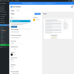 Page screenshot: UserFeedback &rarr; Post Ratings&nbsp;NEW!