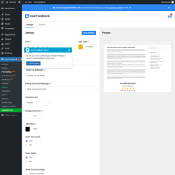 Page screenshot: UserFeedback &rarr; Post Ratings&nbsp;NEW!