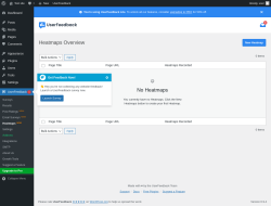 Page screenshot: UserFeedback &rarr; Heatmaps&nbsp;NEW!