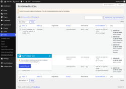 Page screenshot: Tools &rarr; Scheduled Actions