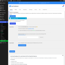 Page screenshot: UserFeedback &rarr; Settings