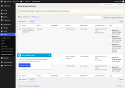 Page screenshot: Tools &rarr; Scheduled Actions