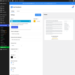 Page screenshot: UserFeedback &rarr; Post Ratings&nbsp;NEW!